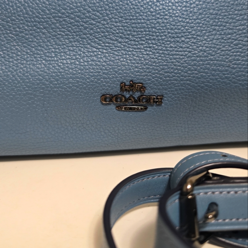 Coach Pebbled Leather Shoulder Bag - Picture 2 of 11